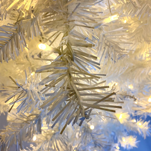 White Pre-Lit Christmas Tree – 7.4 ft