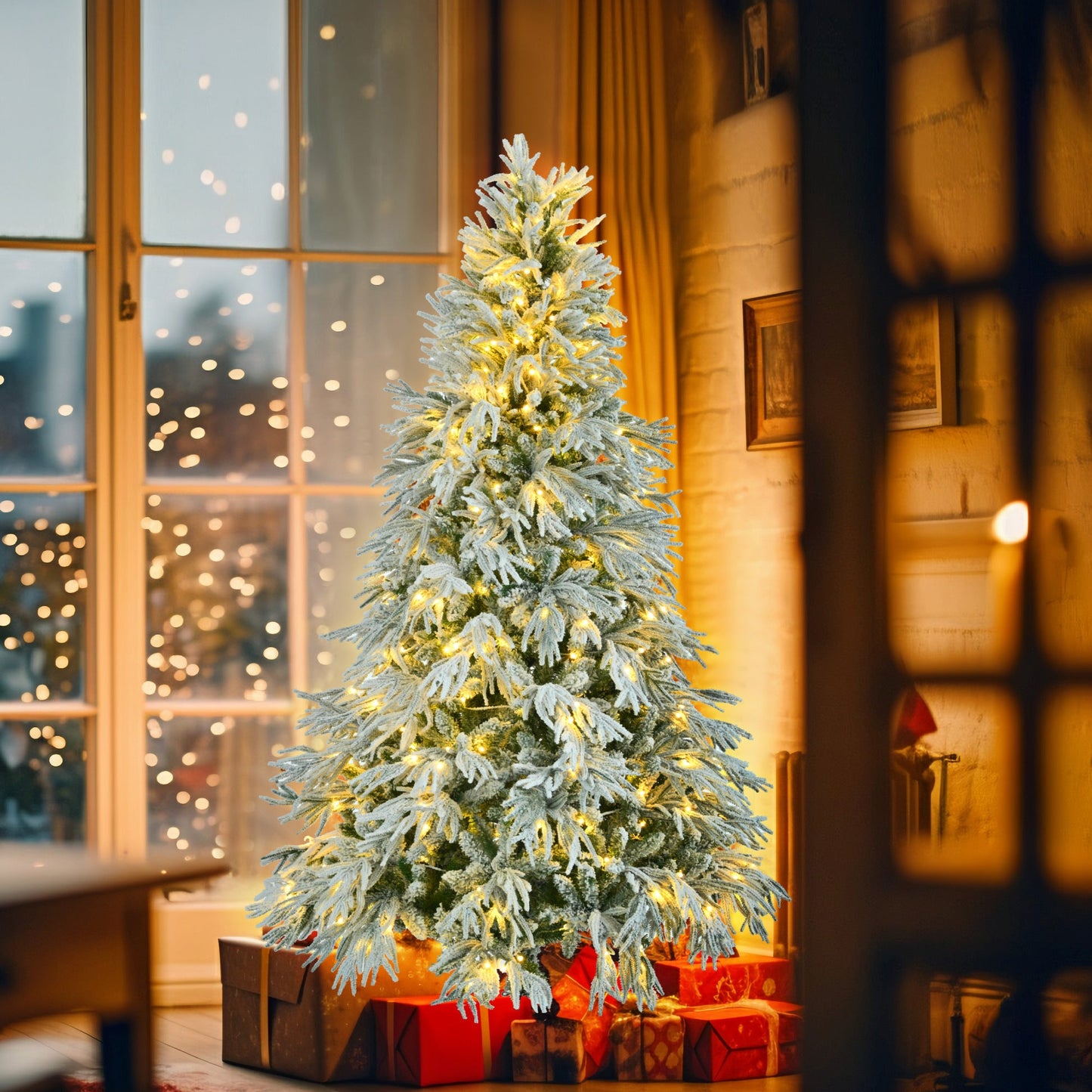 White & Green Pre-Lit Christmas Tree – 6 ft (LIMITED EDITION)