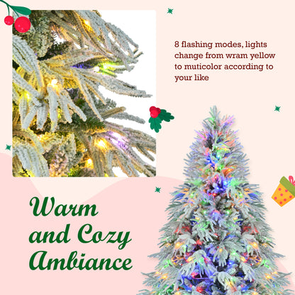 White & Green Pre-Lit Christmas Tree – 7.5 ft (LIMITED EDITION)