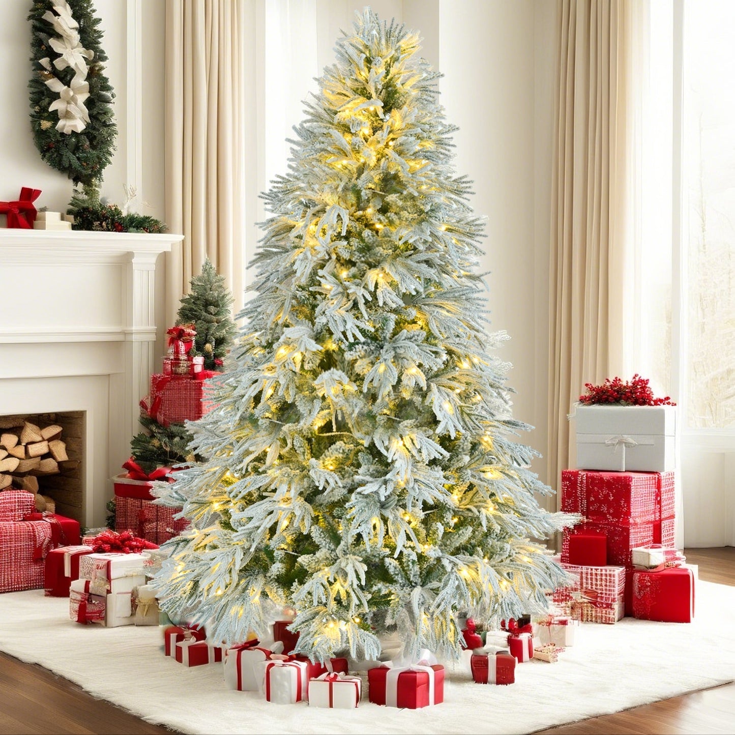 White & Green Pre-Lit Christmas Tree – 6 ft (LIMITED EDITION)