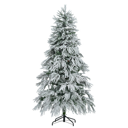 White & Green Pre-Lit Christmas Tree – 6 ft (LIMITED EDITION)