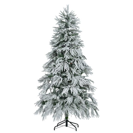 White & Green Pre-Lit Christmas Tree – 6 ft (LIMITED EDITION)
