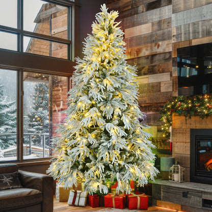 White & Green Pre-Lit Christmas Tree – 7.5 ft (LIMITED EDITION)