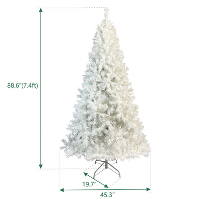 White Pre-Lit Christmas Tree – 7.4 ft