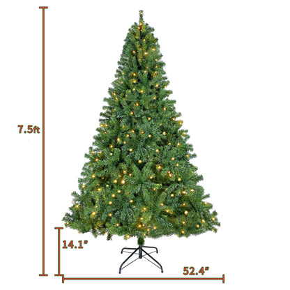 Green Pre-Lit Christmas Tree – 7.5 ft