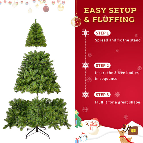 Green Pre-Lit Christmas Tree – 7.5 ft