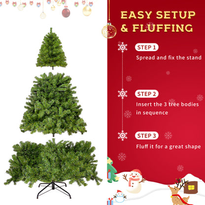 Green Pre-Lit Christmas Tree – 7.5 ft
